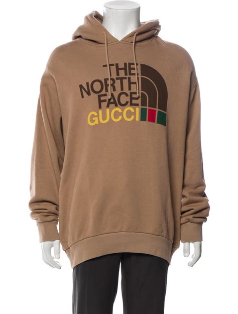 when is gucci north face released|Gucci north face hoodie brown.